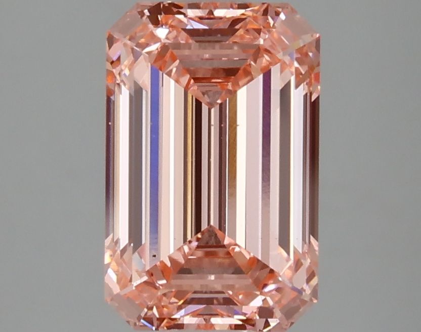Lab-Grown Emerald Diamond - 2.59 Carats, Fancy Vivid Pink Color, VS2 Clarity - Certified by IGI - Report Number: LG632446588