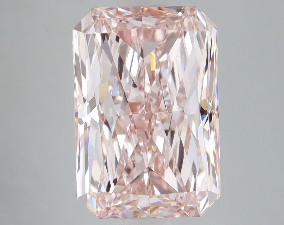 Lab-Grown Radiant Diamond - 6.05 Carats, Fancy Intense Pink Color, VS1 Clarity - Certified by IGI - Report Number: LG668467789