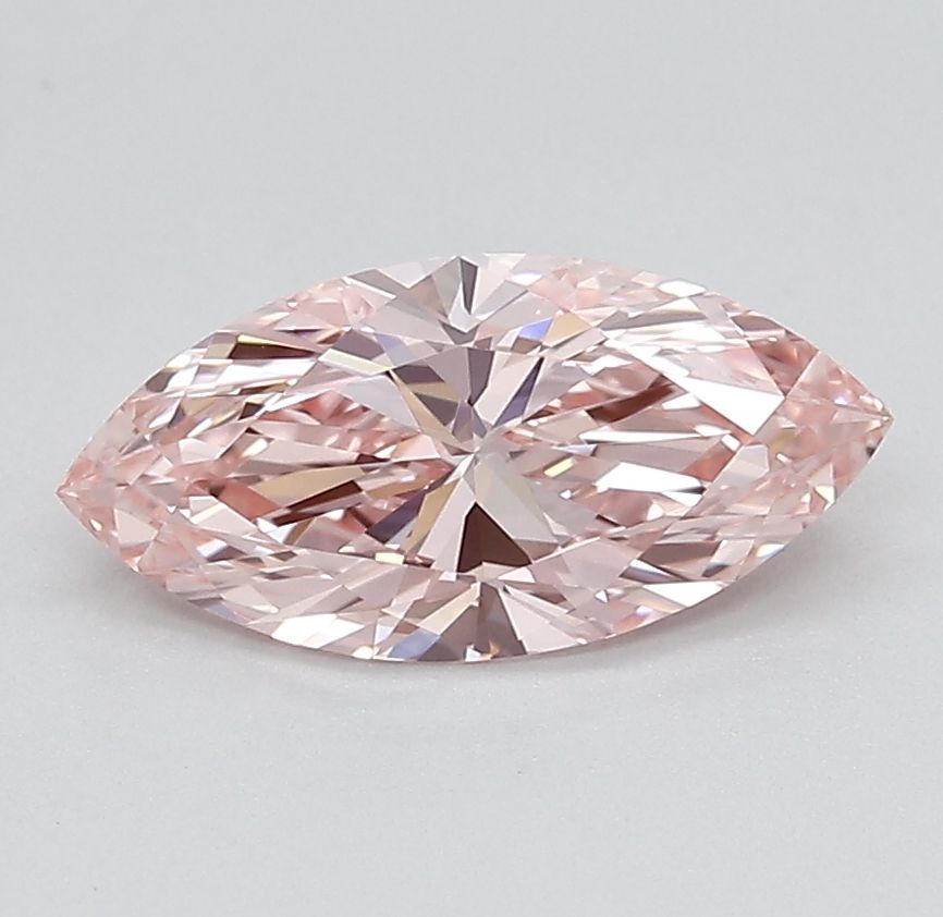 Lab-Grown Marquise Diamond - 1.07 Carats, Fancy Vivid Pink Color, IF Clarity - Certified by IGI - Report Number: LG674508750