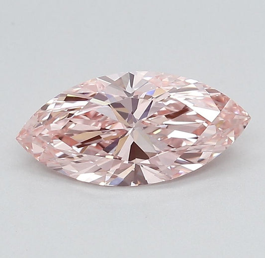 Lab-Grown Marquise Diamond - 1.07 Carats, Fancy Vivid Pink Color, IF Clarity - Certified by IGI - Report Number: LG674508750