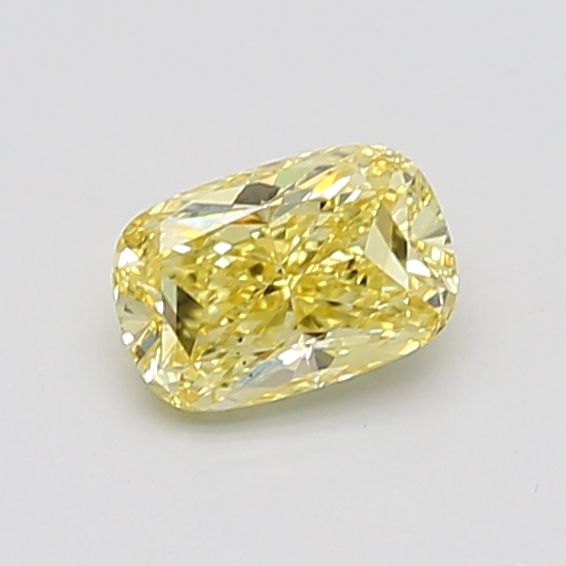 Lab-Grown Cushion Diamond - 1.02 Carats, Fancy Intense Yellow Color, SI1 Clarity - Certified by IGI - Report Number: LG669442968