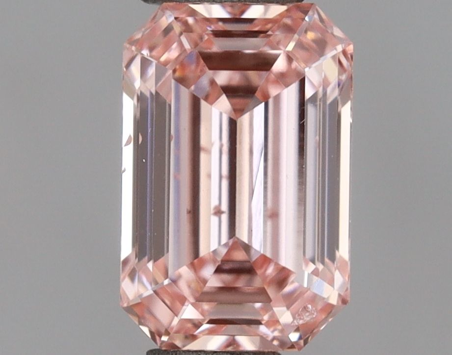 Lab-Grown Emerald Diamond - 0.65 Carats, Fancy Intense Pink Color, VS2 Clarity - Certified by IGI - Report Number: LG656463972