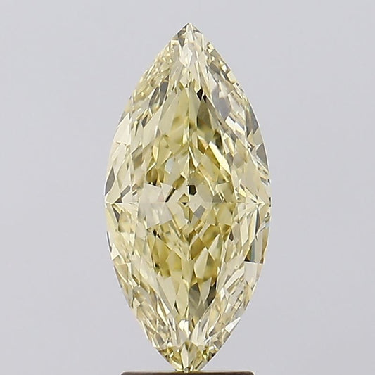 Lab-Grown Marquise Diamond - 4.01 Carats, Fancy Intense Yellow Color, VS1 Clarity - Certified by IGI - Report Number: LG628436326