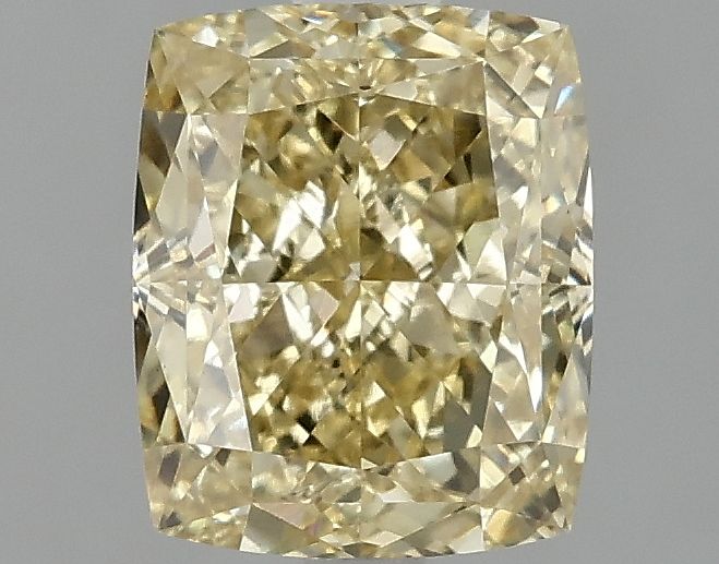 Lab-Grown Cushion Diamond - 2.02 Carats, Fancy Vivid Yellow Color, VS1 Clarity - Certified by IGI - Report Number: LG687566035