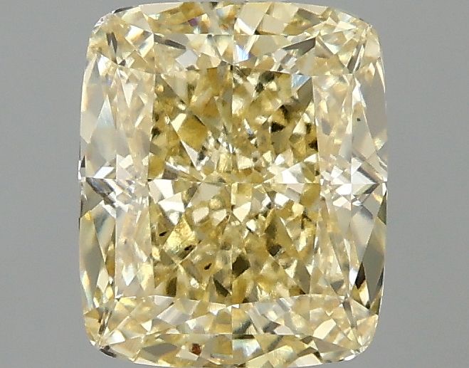 Lab-Grown Cushion Diamond - 2.08 Carats, Fancy Intense Yellow Color, VS1 Clarity - Certified by IGI - Report Number: LG674554689