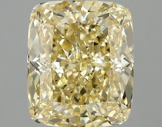 Lab-Grown Cushion Diamond - 2.08 Carats, Fancy Intense Yellow Color, VS1 Clarity - Certified by IGI - Report Number: LG674554689