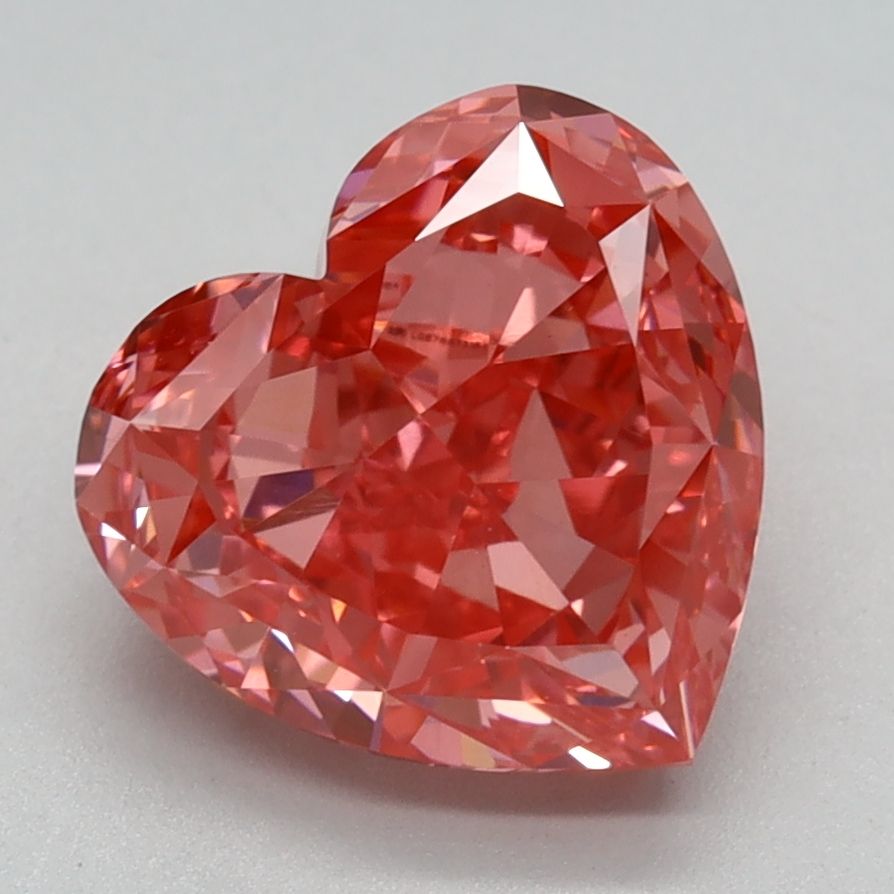 Lab-Grown Heart Diamond - 2.56 Carats, Fancy Vivid Pink Color, VS1 Clarity - Certified by IGI - Report Number: LG678573164