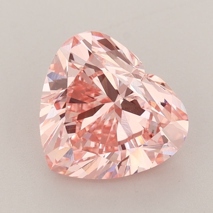 Lab-Grown Heart Diamond - 2.5 Carats, Fancy Vivid Pink Color, VVS2 Clarity - Certified by IGI - Report Number: LG603335495