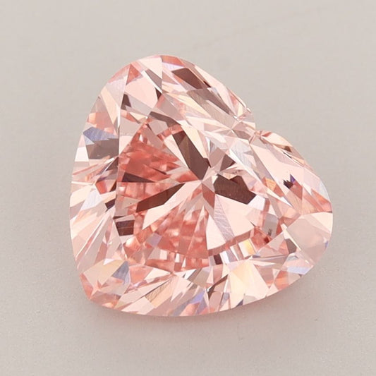 Lab-Grown Heart Diamond - 2.5 Carats, Fancy Vivid Pink Color, VVS2 Clarity - Certified by IGI - Report Number: LG603335495