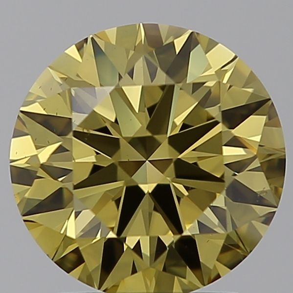 Lab-Grown Round Diamond - 1.89 Carats, Fancy Intense Yellow Color, VS2 Clarity - Certified by IGI - Report Number: LG595381650