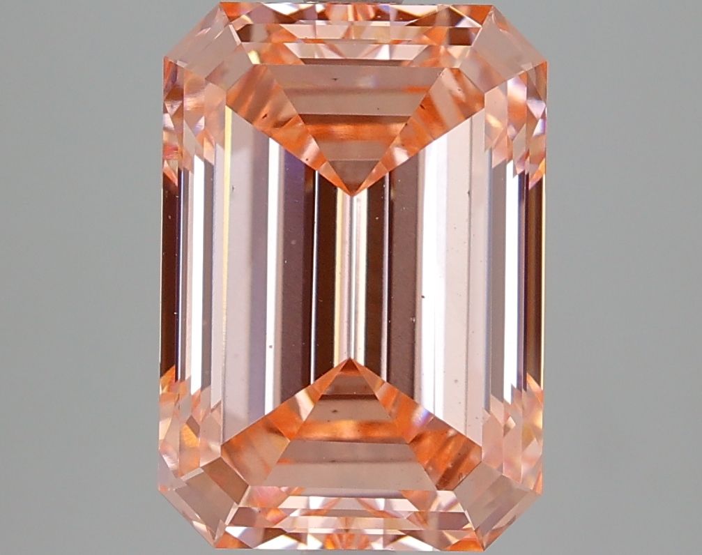 Lab-Grown Emerald Diamond - 5.03 Carats, Fancy Intense Pink Color, VS2 Clarity - Certified by IGI - Report Number: LG633425182