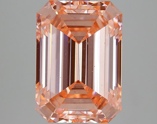 Lab-Grown Emerald Diamond - 5.03 Carats, Fancy Intense Pink Color, VS2 Clarity - Certified by IGI - Report Number: LG633425182