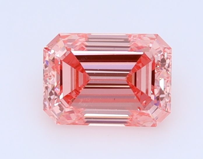 Lab-Grown Emerald Diamond - 0.55 Carats, Fancy Intense Pink Color, VS1 Clarity - Certified by IGI - Report Number: LG542226917