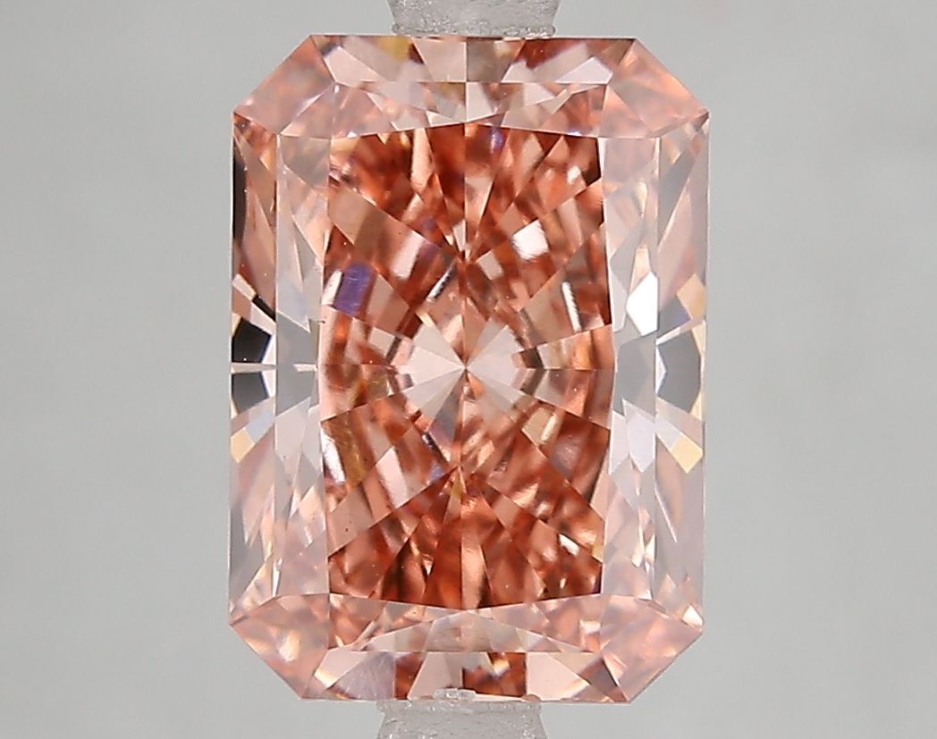 Lab-Grown Radiant Diamond - 3.54 Carats, Fancy Intense Brown Color, VS2 Clarity - Certified by IGI - Report Number: LG666432414