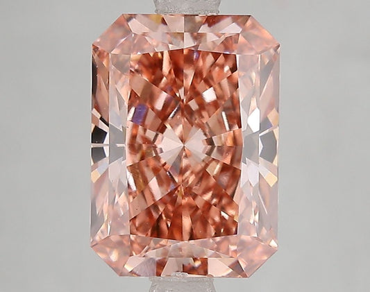 Lab-Grown Radiant Diamond - 3.54 Carats, Fancy Intense Brown Color, VS2 Clarity - Certified by IGI - Report Number: LG666432414