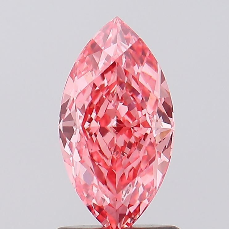 Lab-Grown Marquise Diamond - 1.22 Carats, Fancy Vivid Pink Color, VVS2 Clarity - Certified by IGI - Report Number: LG629494328