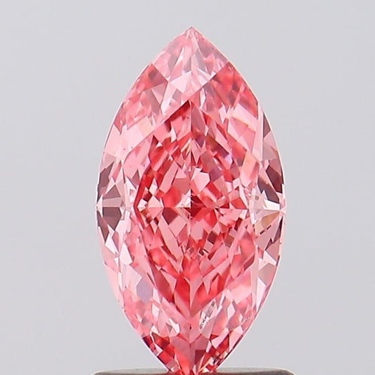 Lab-Grown Marquise Diamond - 1.22 Carats, Fancy Vivid Pink Color, VVS2 Clarity - Certified by IGI - Report Number: LG629494328