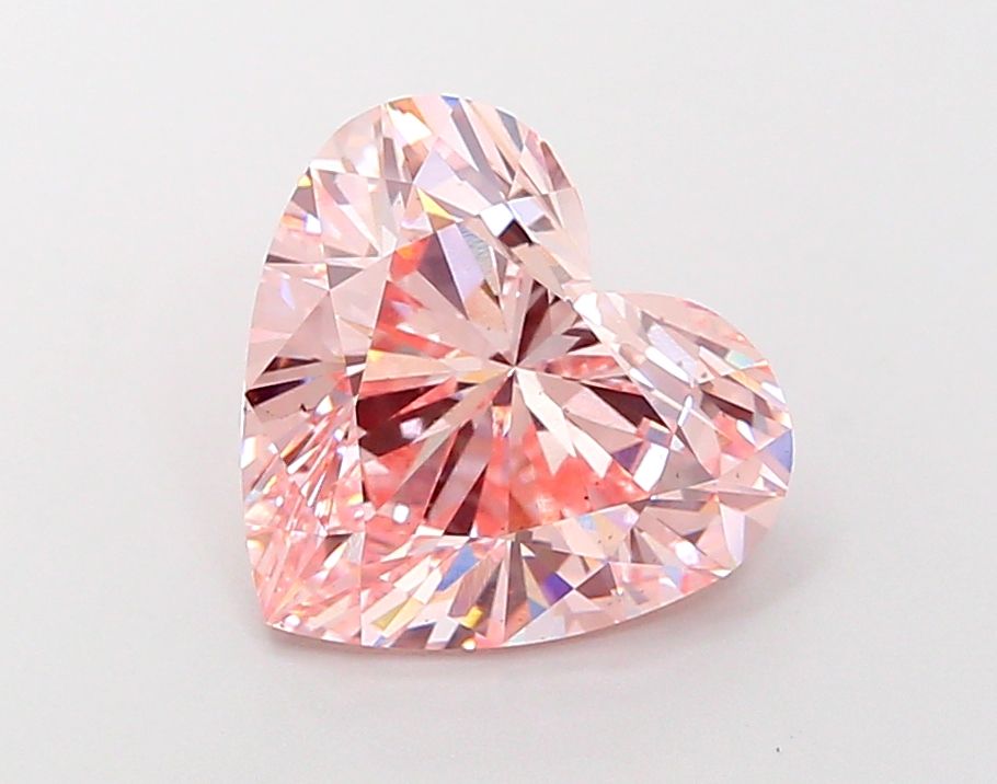 Lab-Grown Heart Diamond - 5.02 Carats, Fancy Intense Pink Color, VS2 Clarity - Certified by IGI - Report Number: LG683582059