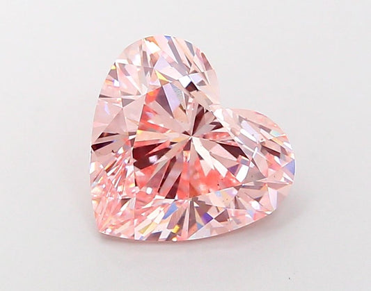 Lab-Grown Heart Diamond - 5.02 Carats, Fancy Intense Pink Color, VS2 Clarity - Certified by IGI - Report Number: LG683582059