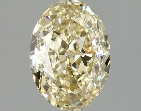 Lab-Grown Oval Diamond - 2.06 Carats, Fancy Yellow Color, VVS2 Clarity - Certified by IGI - Report Number: LG677567740