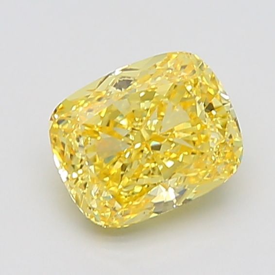 Lab-Grown Cushion Diamond - 2.54 Carats, Fancy Vivid Yellow Color, VS2 Clarity - Certified by IGI - Report Number: LG668403927