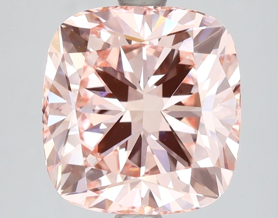 Lab-Grown Cushion Diamond - 4.03 Carats, Fancy Intense Pink Color, VVS2 Clarity - Certified by IGI - Report Number: LG632491480