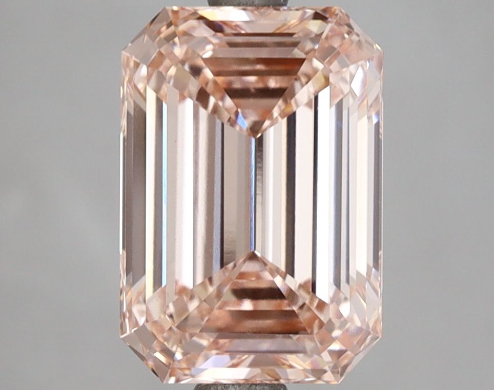 Lab-Grown Emerald Diamond - 3.05 Carats, Fancy Intense Pink Color, VVS2 Clarity - Certified by IGI - Report Number: LG670472949
