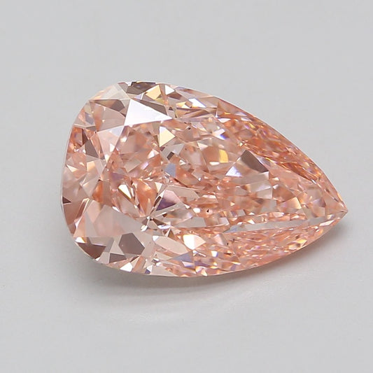 Lab-Grown Pear Diamond - 7.07 Carats, Fancy Vivid Pink Color, VS2 Clarity - Certified by IGI - Report Number: LG684513129