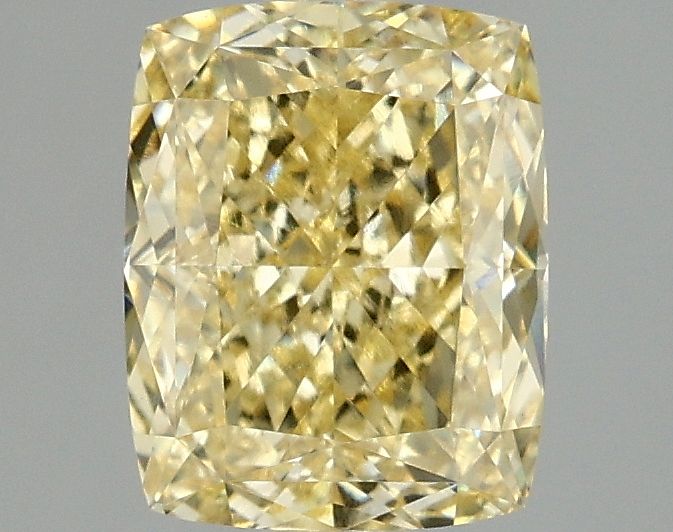 Lab-Grown Cushion Diamond - 2.05 Carats, Fancy Intense Yellow Color, VVS2 Clarity - Certified by IGI - Report Number: LG674554680