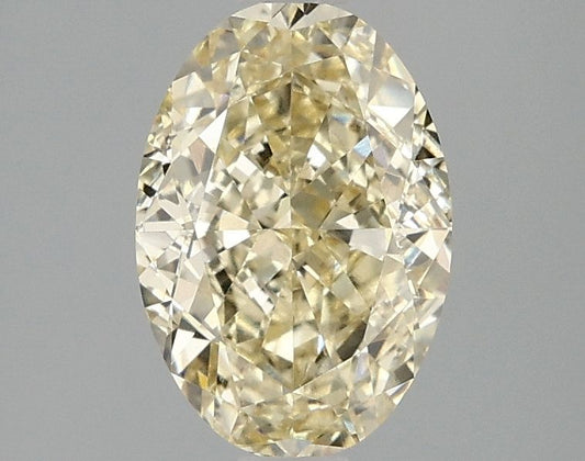 Lab-Grown Oval Diamond - 2.05 Carats, Fancy Intense Yellow Color, VVS2 Clarity - Certified by IGI - Report Number: LG680519974
