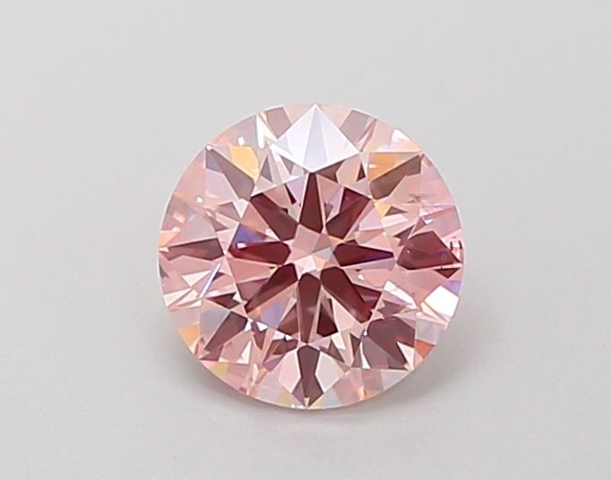 Lab-Grown Round Diamond - 0.98 Carats, Fancy Intense Pink Color, VS2 Clarity - Certified by IGI - Report Number: LG662478628