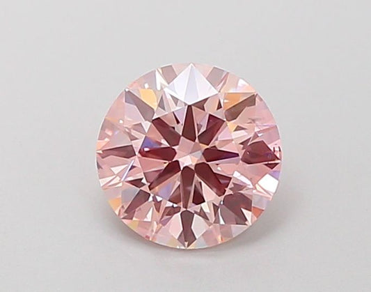 Lab-Grown Round Diamond - 0.98 Carats, Fancy Intense Pink Color, VS2 Clarity - Certified by IGI - Report Number: LG662478628