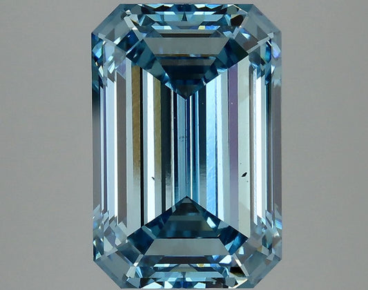 Lab-Grown Emerald Diamond - 4.95 Carats, Fancy Intense Blue Color, VS1 Clarity - Certified by IGI - Report Number: LG625410168