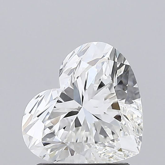 Lab-Grown Heart Diamond - 1.47 Carats, F Color, VVS2 Clarity - Certified by IGI - Report Number: LG674518574