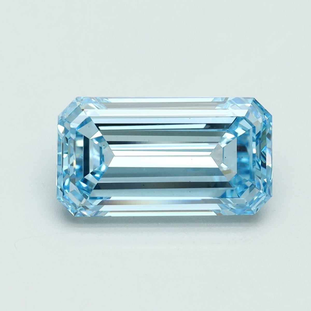 Lab-Grown Emerald Diamond - 3.5 Carats, Fancy Intense Blue Color, VS2 Clarity - Certified by IGI - Report Number: LG614338773