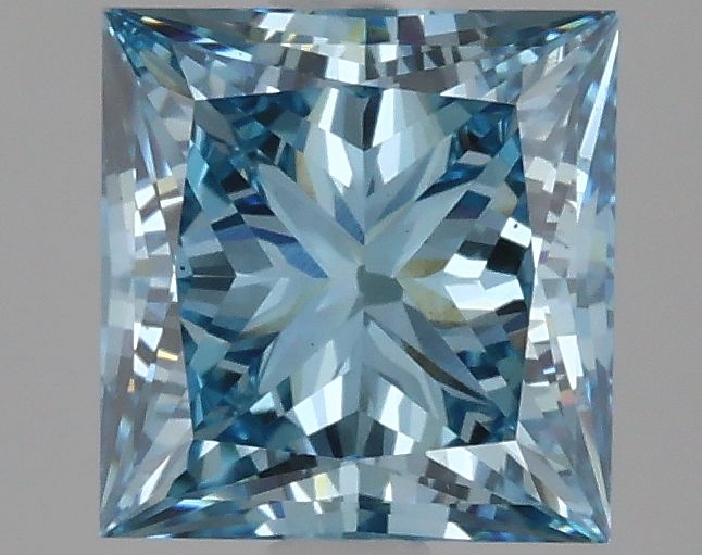 Lab-Grown Princess Diamond - 2.08 Carats, Fancy Vivid Blue Color, VS1 Clarity - Certified by IGI - Report Number: LG626420675