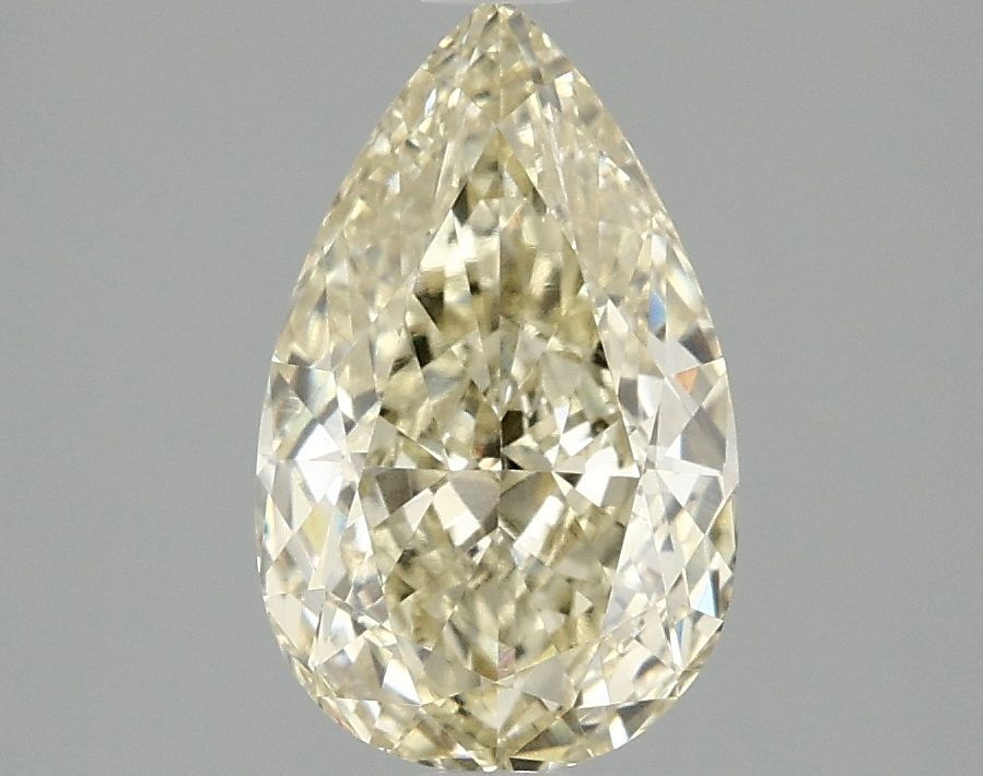 Lab-Grown Pear Diamond - 2.03 Carats, Fancy Intense Yellow Color, VVS2 Clarity - Certified by IGI - Report Number: LG692518955