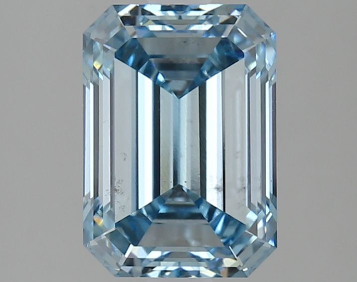 Lab-Grown Emerald Diamond - 2.5 Carats, Fancy Intense Blue Color, VS2 Clarity - Certified by IGI - Report Number: LG637461364