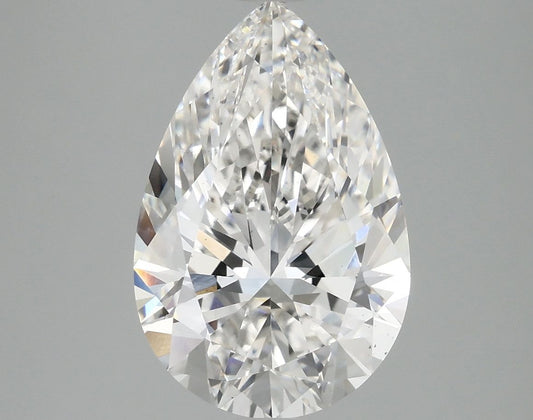 Lab-Grown Pear Diamond - 4.09 Carats, F Color, VS2 Clarity - Certified by IGI - Report Number: LG698546055