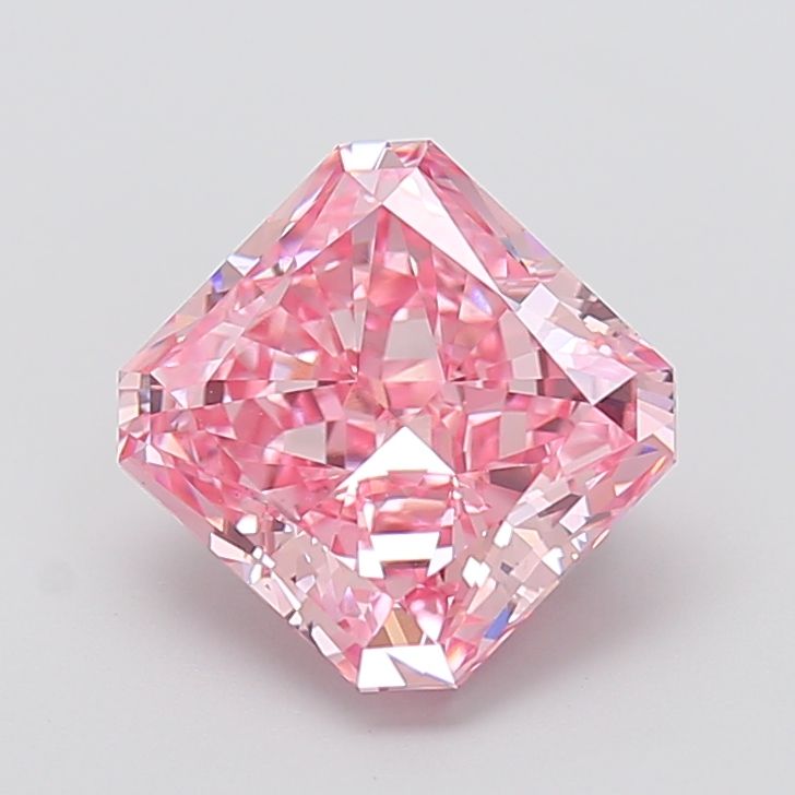 Square Radiant 4.02ct Fancy Vivid Pink VS1 - Cut • IGI • LG818622689