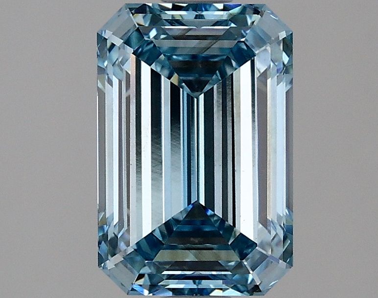 Lab-Grown Emerald Diamond - 2.06 Carats, Fancy Vivid Blue Color, VS2 Clarity - Certified by IGI - Report Number: LG637461476