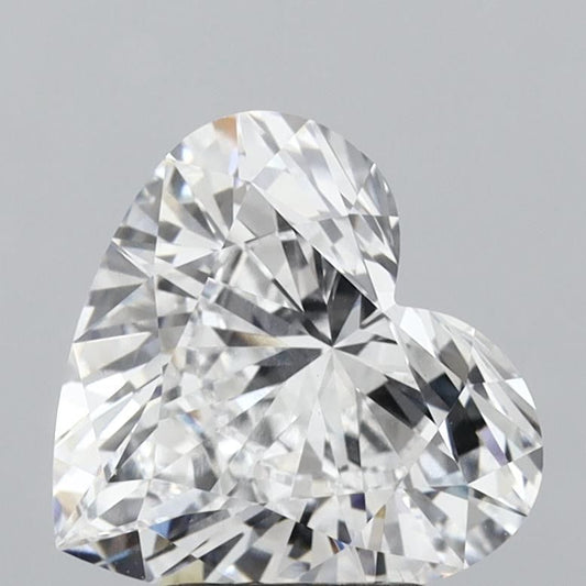 Lab-Grown Heart Diamond - 3.52 Carats, D Color, VVS2 Clarity - Certified by IGI - Report Number: LG652457412
