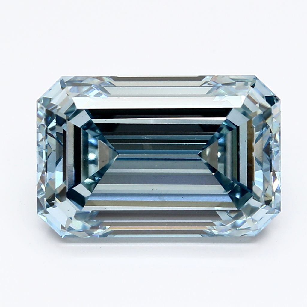 Lab-Grown Emerald Diamond - 6.17 Carats, Fancy Intense Blue Color, VS1 Clarity - Certified by IGI - Report Number: LG626498233