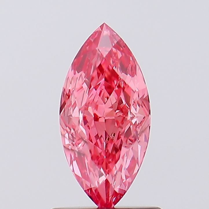Lab-Grown Marquise Diamond - 1.08 Carats, Fancy Vivid Pink Color, VS2 Clarity - Certified by IGI - Report Number: LG635496926