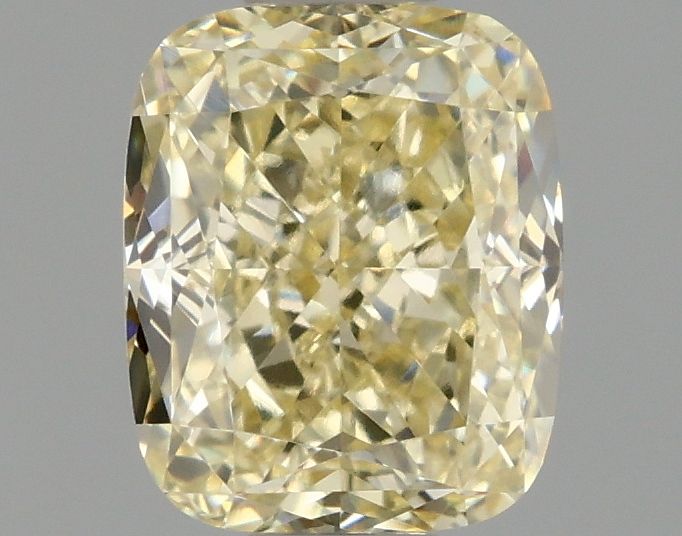 Lab-Grown Cushion Diamond - 1.05 Carats, Fancy Yellow Color, VVS2 Clarity - Certified by IGI - Report Number: LG673401000