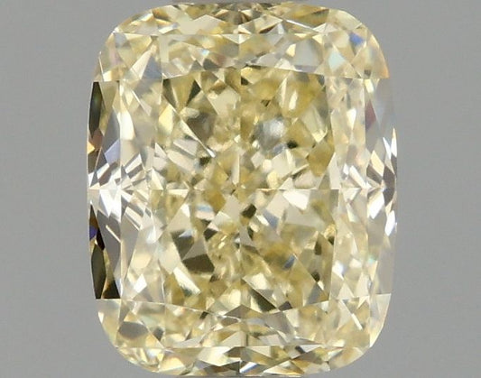 Lab-Grown Cushion Diamond - 1.05 Carats, Fancy Yellow Color, VVS2 Clarity - Certified by IGI - Report Number: LG673401000