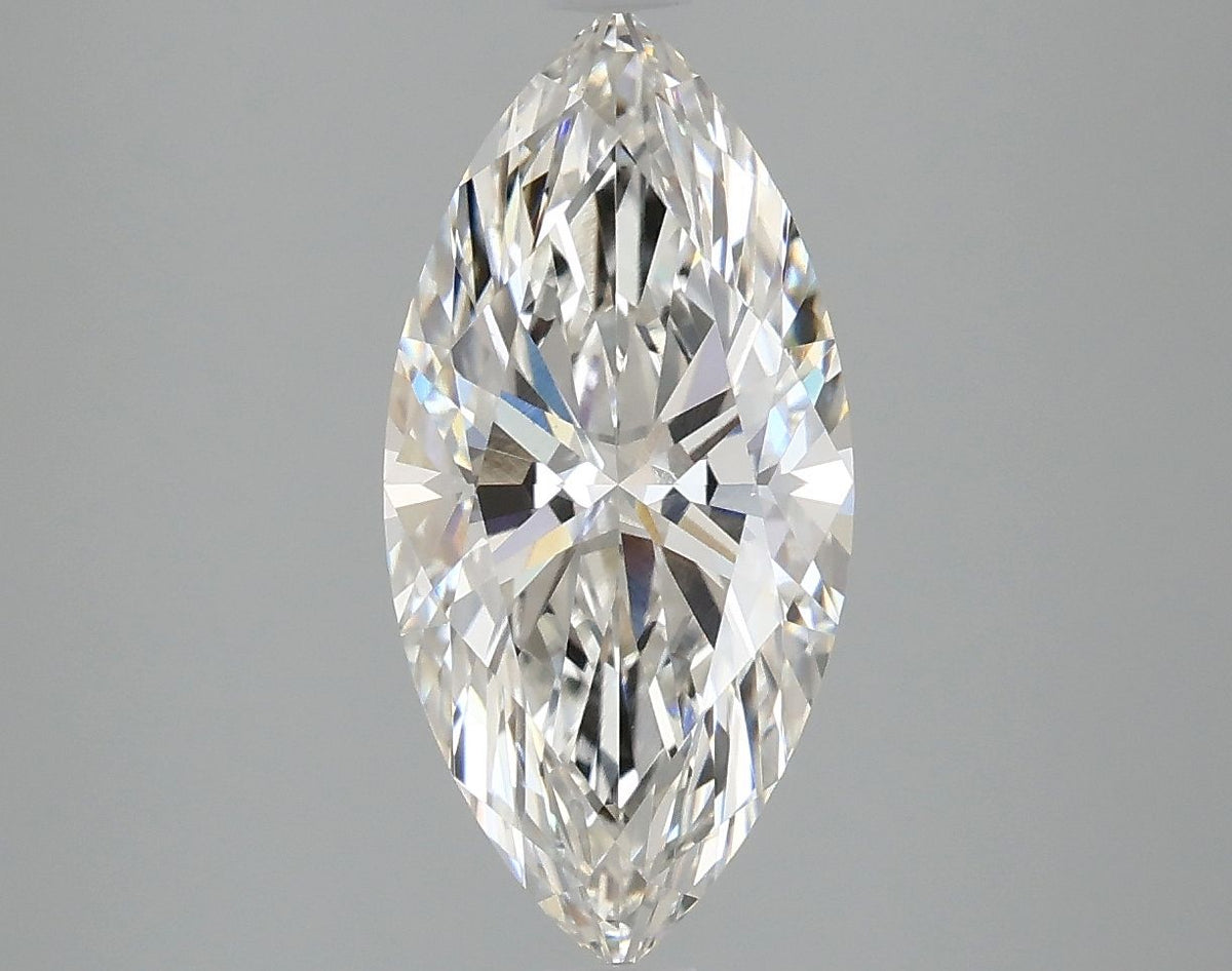 Lab-Grown Marquise Diamond - 2.55 Carats, F Color, VVS2 Clarity - Certified by IGI - Report Number: LG666409024