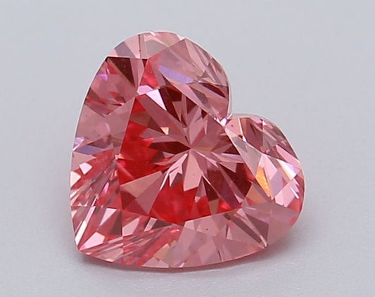 Lab-Grown Heart Diamond - 1.05 Carats, Fancy Vivid Pink Color, VS1 Clarity - Certified by IGI - Report Number: LG615367018