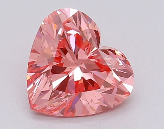 Lab-Grown Heart Diamond - 1.06 Carats, Fancy Vivid Pink Color, VS2 Clarity - Certified by IGI - Report Number: LG615367020