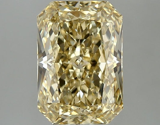 Lab-Grown Radiant Diamond - 3.07 Carats, Fancy Intense Yellow Color, VVS2 Clarity - Certified by IGI - Report Number: LG665459636
